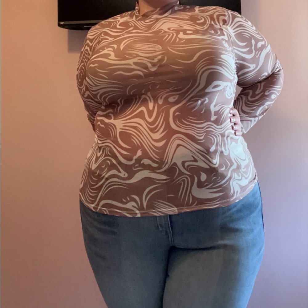Sheer print top